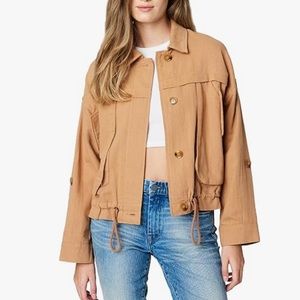 NEW Blank NYC Cotton & Linen Utility Jacket